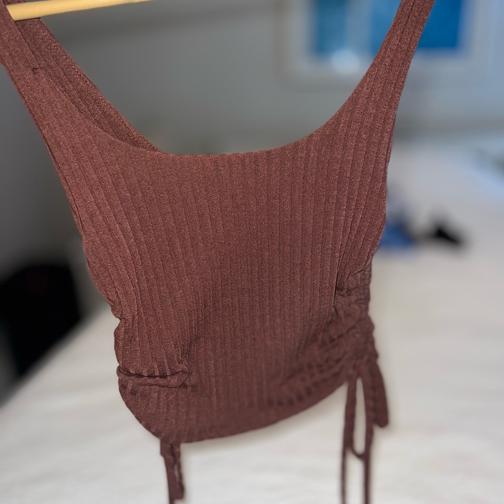 Brown Crop Top